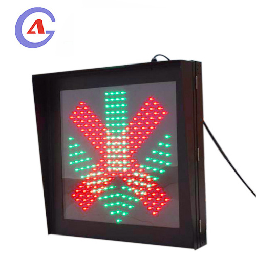 led waterproof high quality 400*400mm red cross green arrow stop and go traffic light sign board