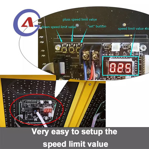 Solar led traffic speed limit display radar your speed sign solar power dynamic driver feedback sign