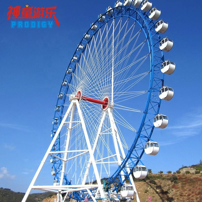 China direct manufacturer 55m 65m 72m 88m 100m giant ferris wheel amusement ride for sale