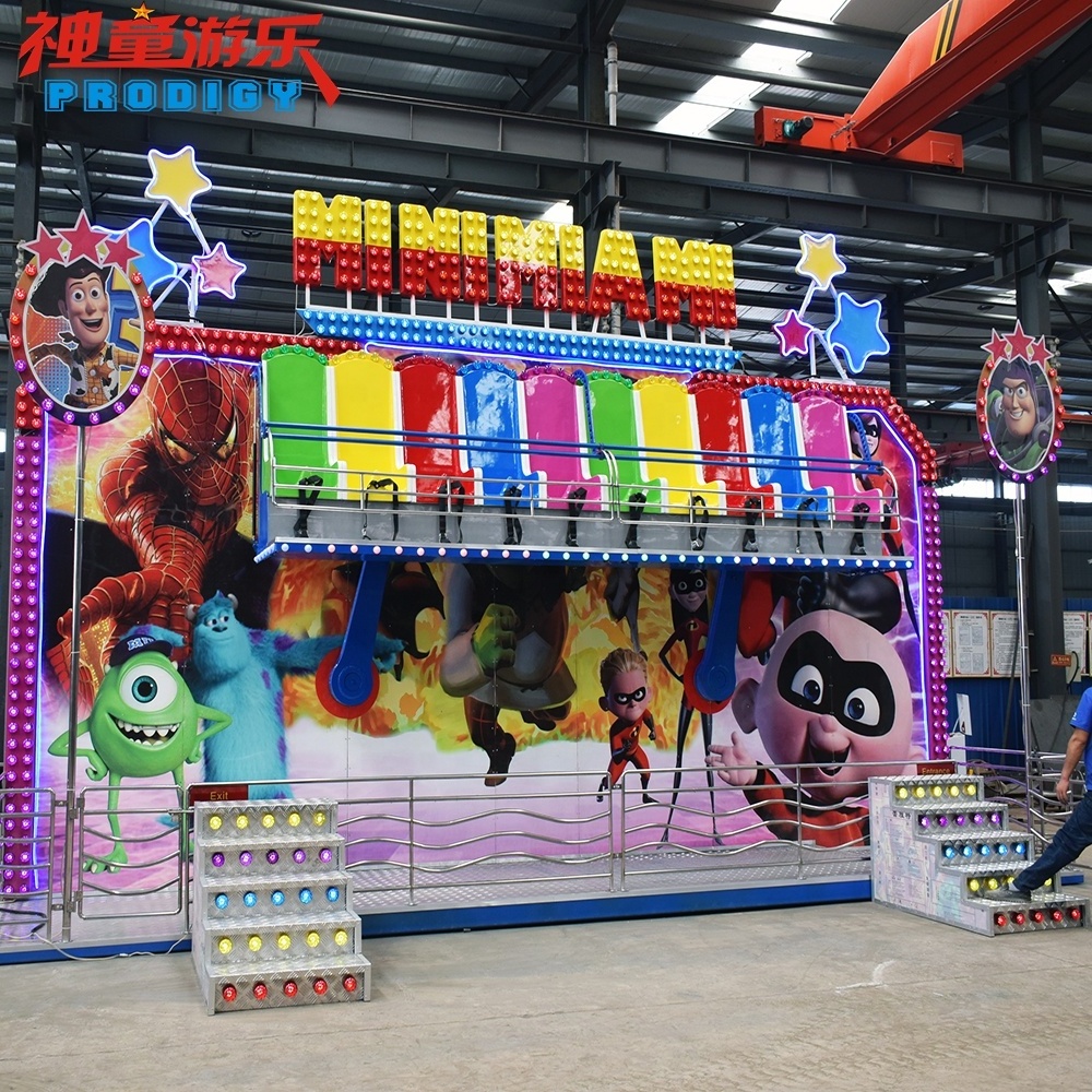 China manufacturer kids attraction crazy wave portable amusement mini miami ride for sale