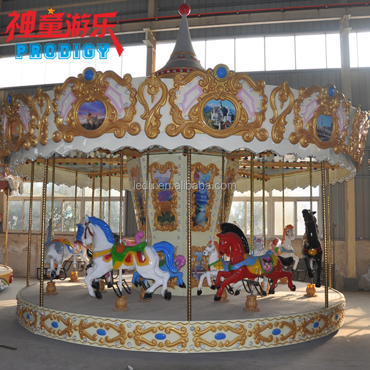 Funfair kids merry go round outdoor and indoor shopping mall carousel ride for sale