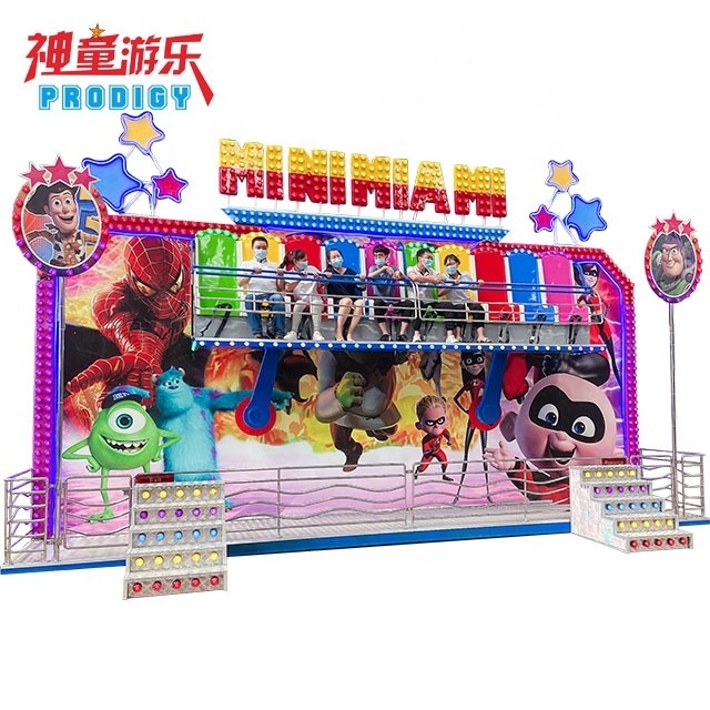 China manufacturer kids attraction crazy wave portable amusement mini miami ride for sale