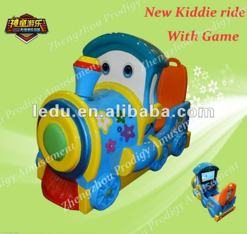 Indoor amusement park train ride