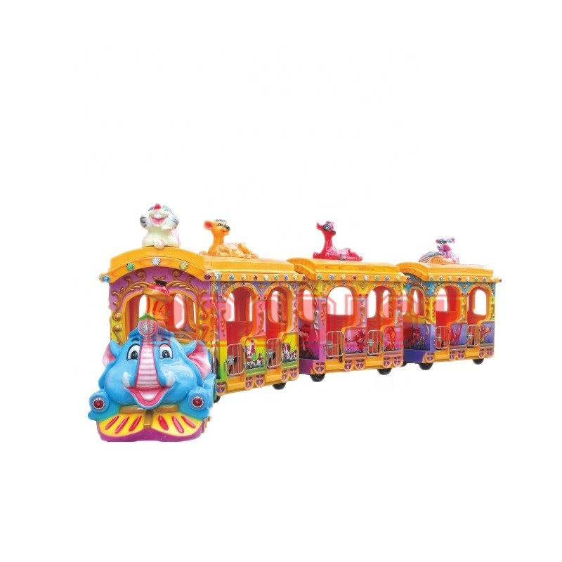 Factory price mini electric trackless train, kids amusement park track train rides