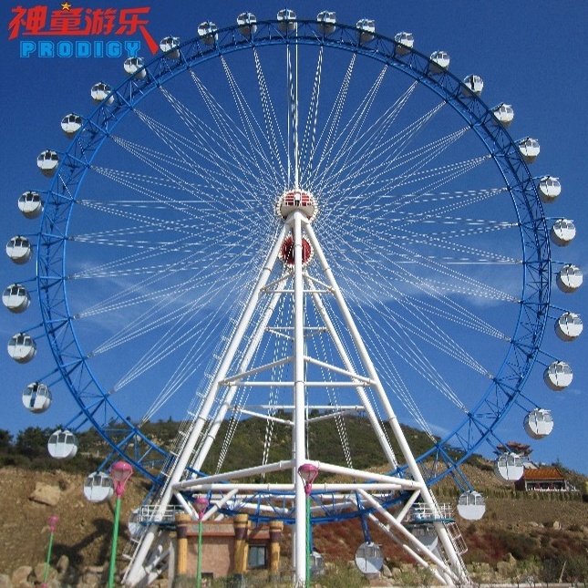 China direct manufacturer 55m 65m 72m 88m 100m giant ferris wheel amusement ride for sale