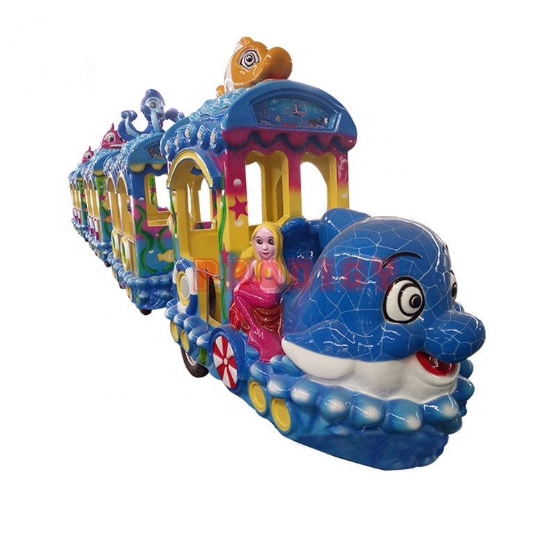 amusement park ride children equipment kids electric tourist train kiddie trackless train for sale