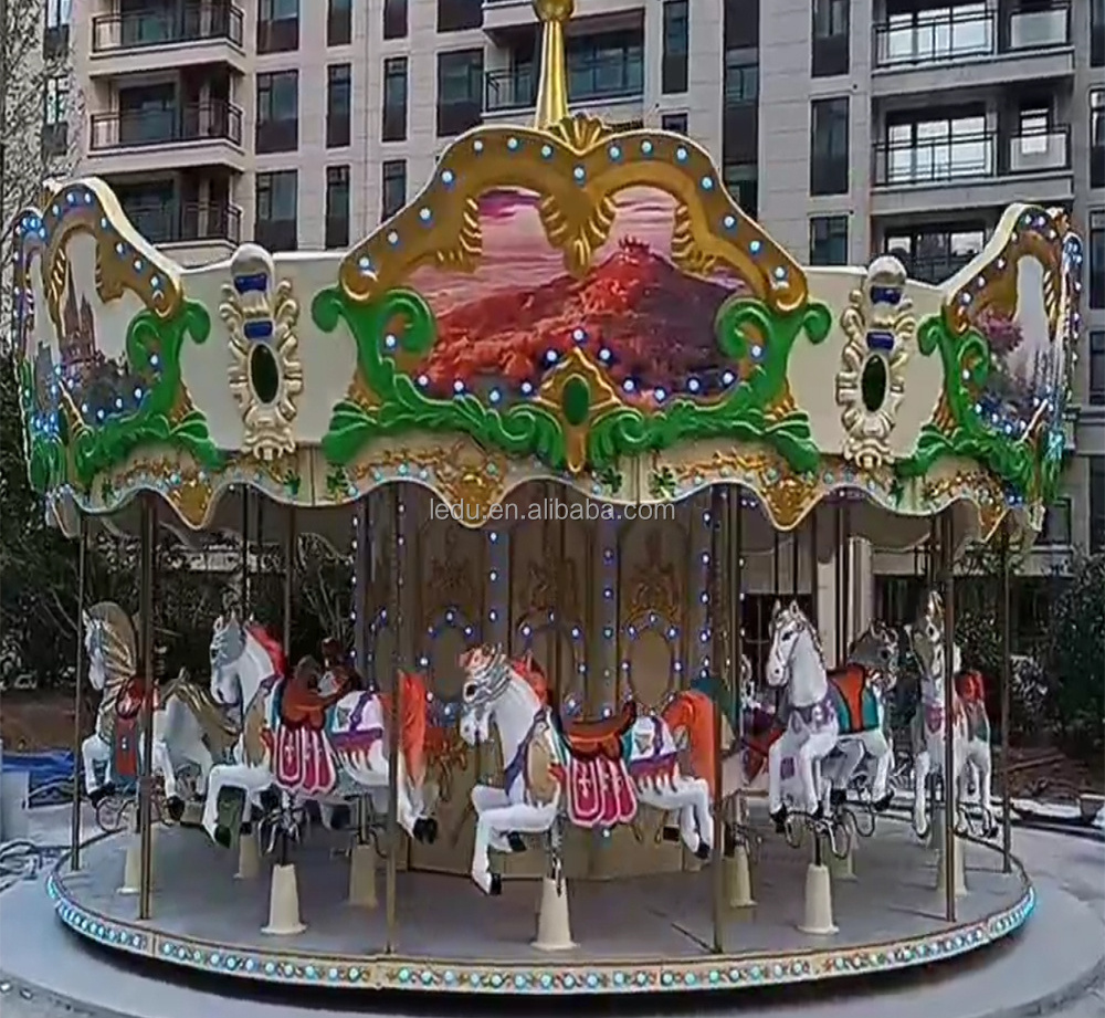 Funfair kids merry go round outdoor and indoor shopping mall carousel ride for sale