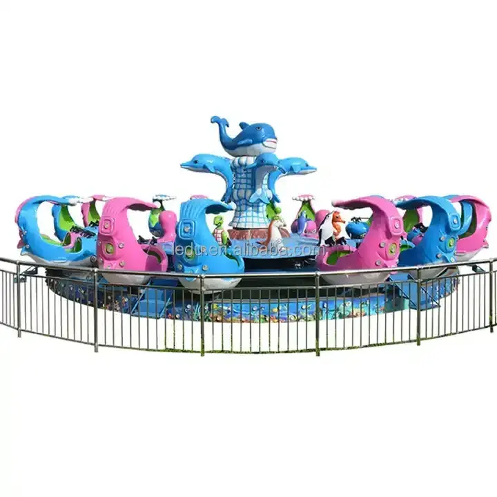 Theme park kiddie ride water amusement shark land fighting for sale