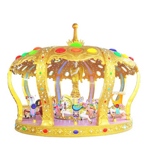 Outdoor playground amusement kiddie ride carousel merry go round horse for sale