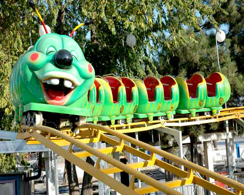 amusement park rides cheap backyard caterpillar wacky worm roller coaster for sale