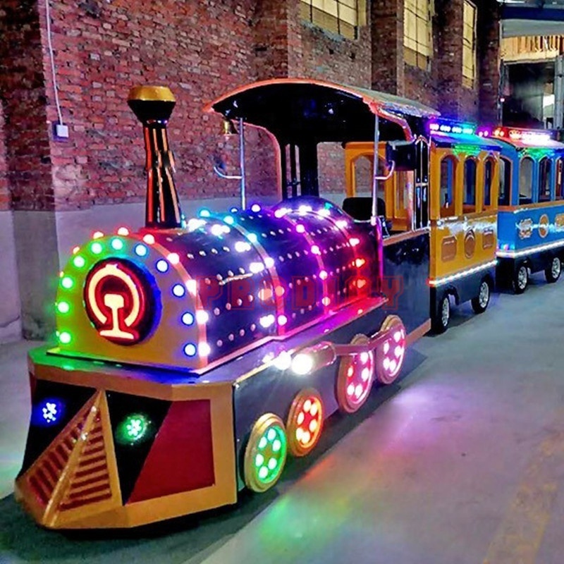 Indoor amusement park train ride