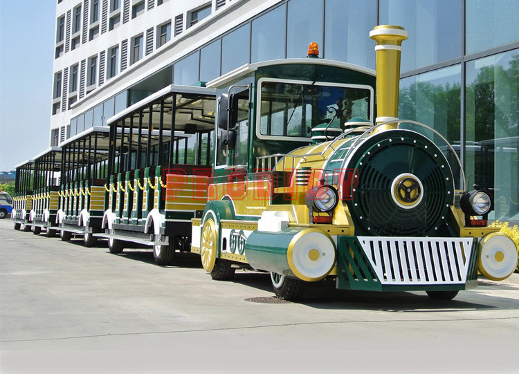 Indoor amusement park train ride