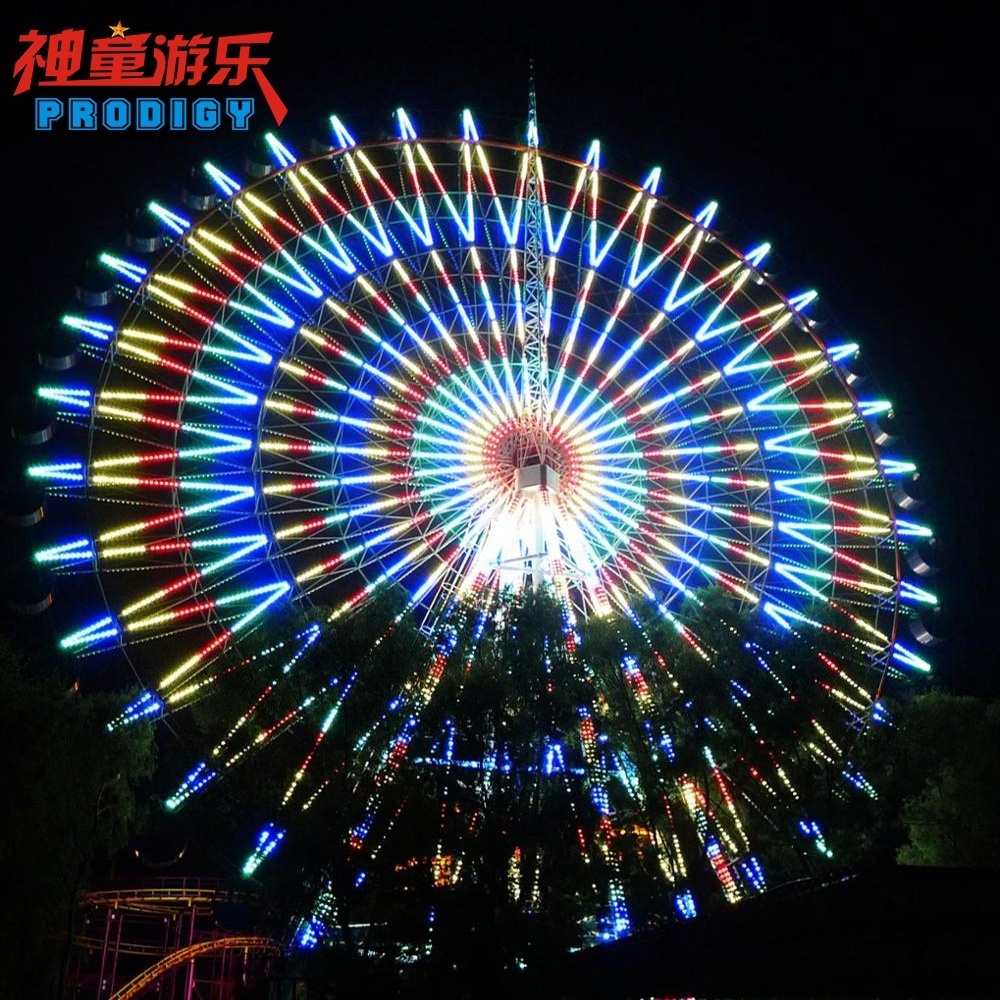 China direct manufacturer 55m 65m 72m 88m 100m giant ferris wheel amusement ride for sale