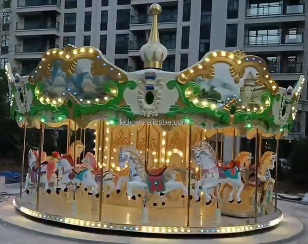 Funfair kids merry go round outdoor and indoor shopping mall carousel ride for sale