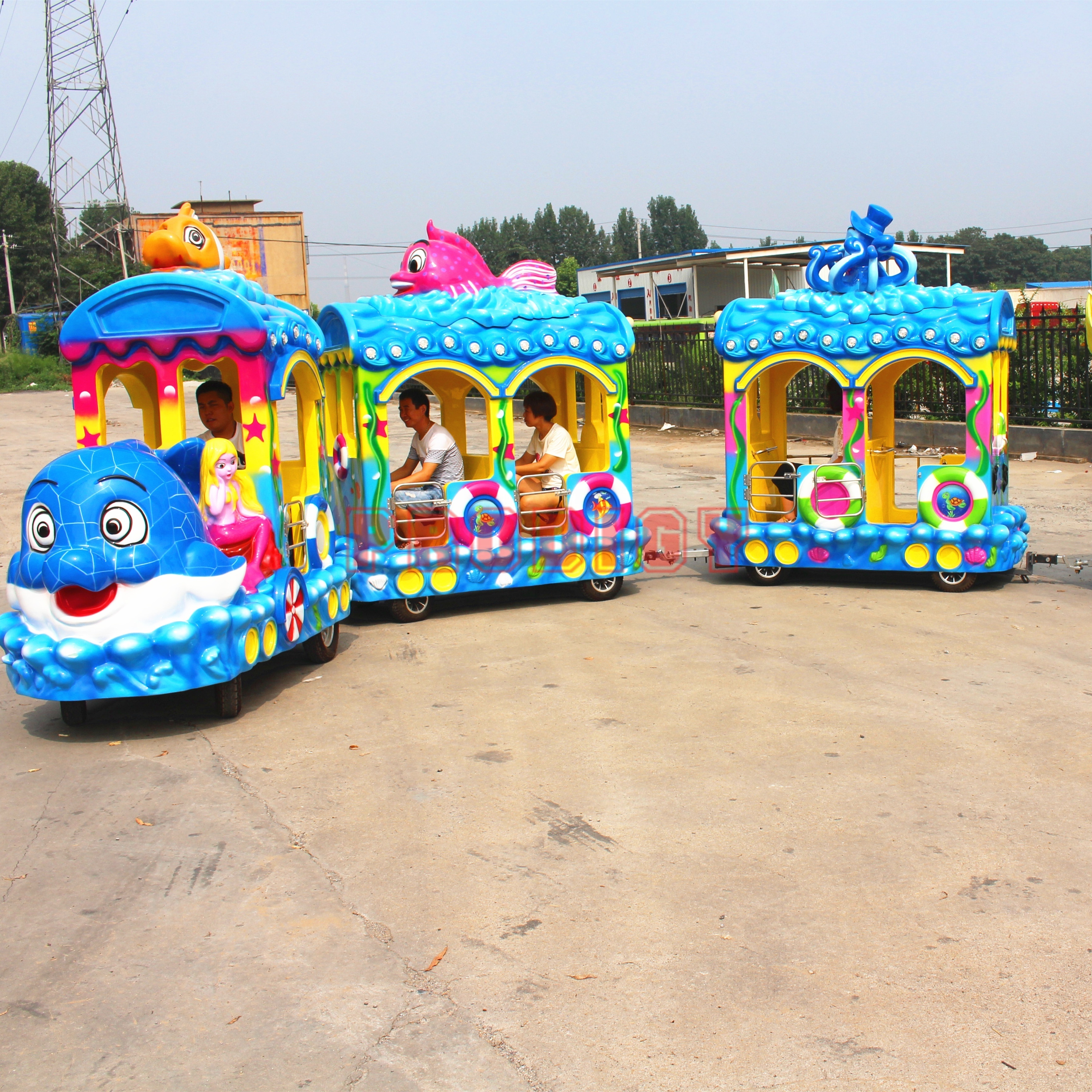 amusement park ride children equipment kids electric tourist train kiddie trackless train for sale