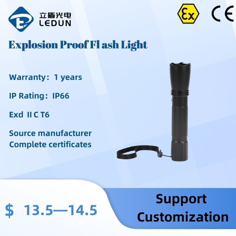 LEDUN Powerful ATEX Approved Explosion Proof Flash Light Torch Rechargeable Led Flashlight