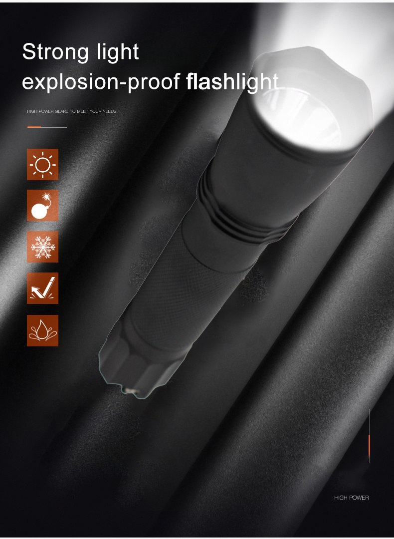 LEDUN - Explosion Proof Mini Led Flashlight Waterproof Portable Torch Rechargeable Led Mini Tactical Flashlight