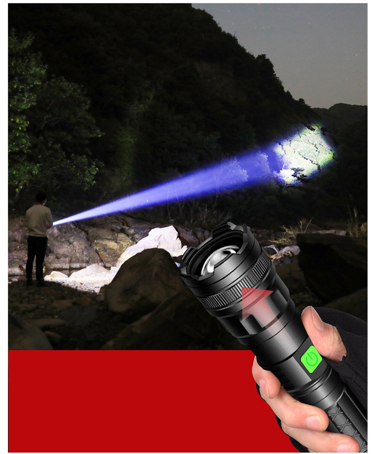 LEDUN -High Power Camp Waterproof LED Flash Light Set Powerful Rechargeable Battery Tactical Torch Flashlights