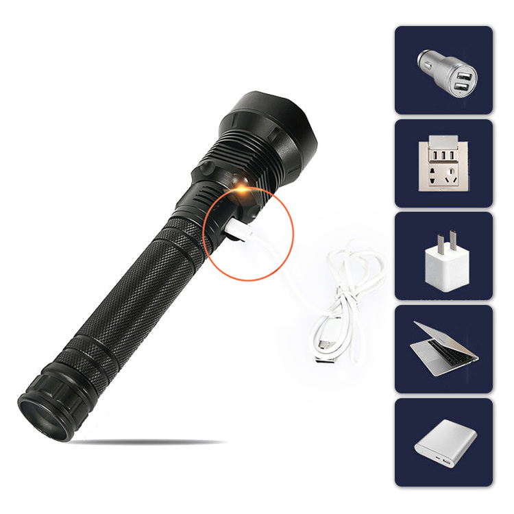 LEDUN - LED Waterproof Outdoor Hunting flashlight 5000 Lumens Multifunctional Led Rechargeable Torch Flashlight