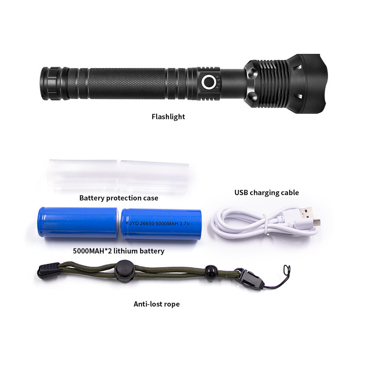 LEDUN - LED Waterproof Outdoor Hunting flashlight 5000 Lumens Multifunctional Led Rechargeable Torch Flashlight