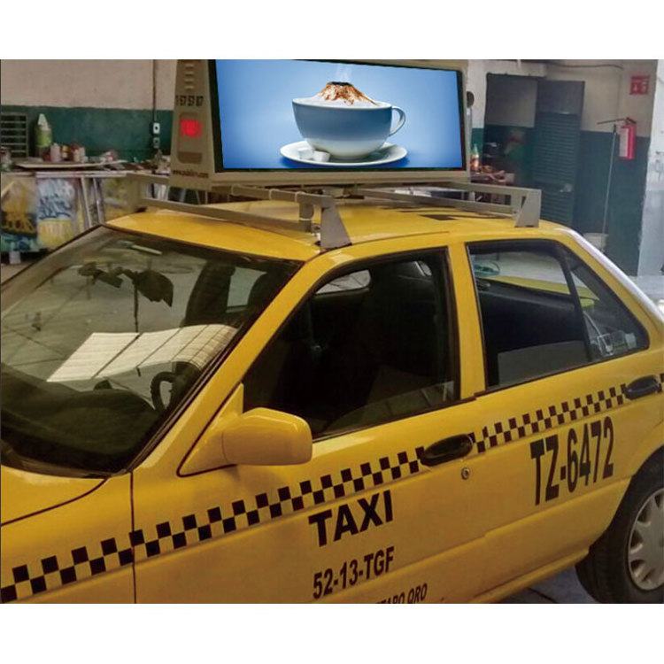 Taxi led display top car roof screen popular p2.5 waterproof outdoor taxi led billboard display screen car roof