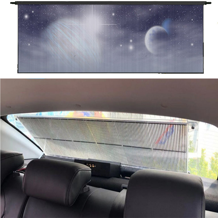 car rear window led display smart management control car rear advertise transparent screen car rear window digital display