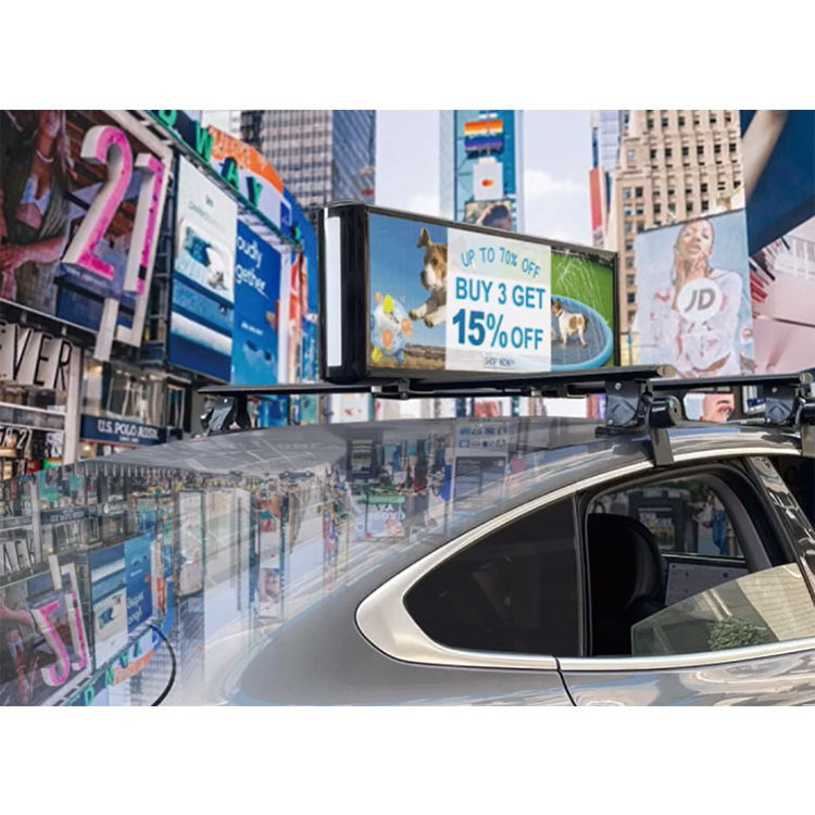 Taxi led display top car roof screen popular p2.5 waterproof outdoor taxi led billboard display screen car roof