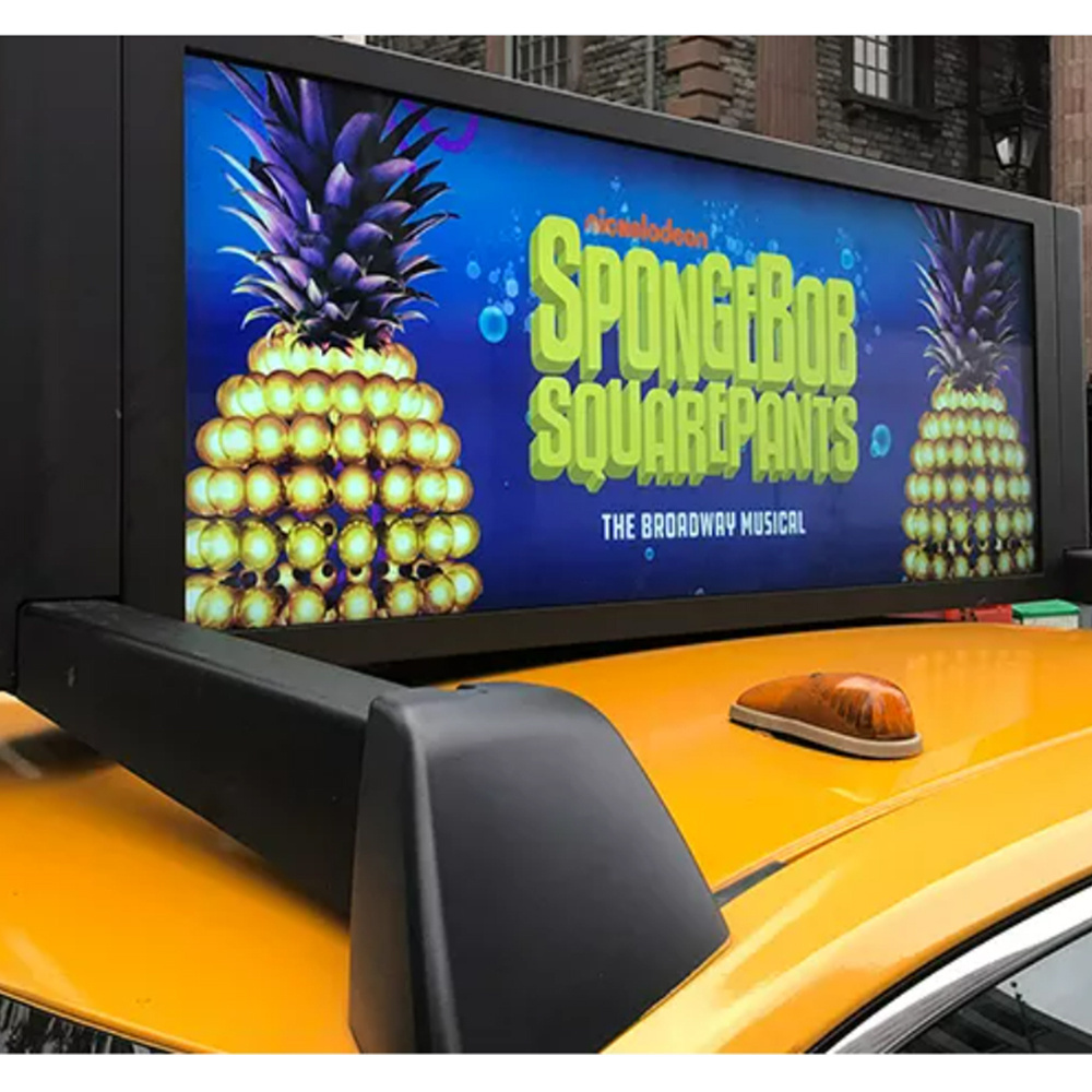 Outdoor HD Waterproof Double Sided Taxi Top Smart Led Display P5Mm Car Roof  Advertising LED Video Display