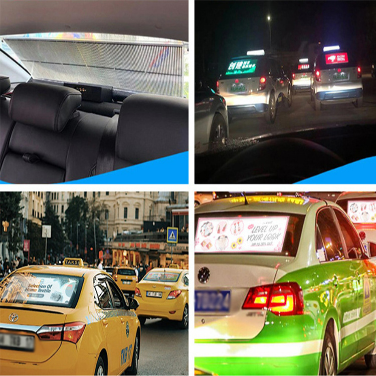 car rear window led display smart management control car rear advertise transparent screen car rear window digital display