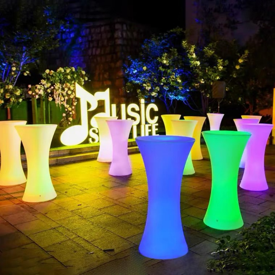 Commercial Furniture led night club table outdoor IP65 Waterproof