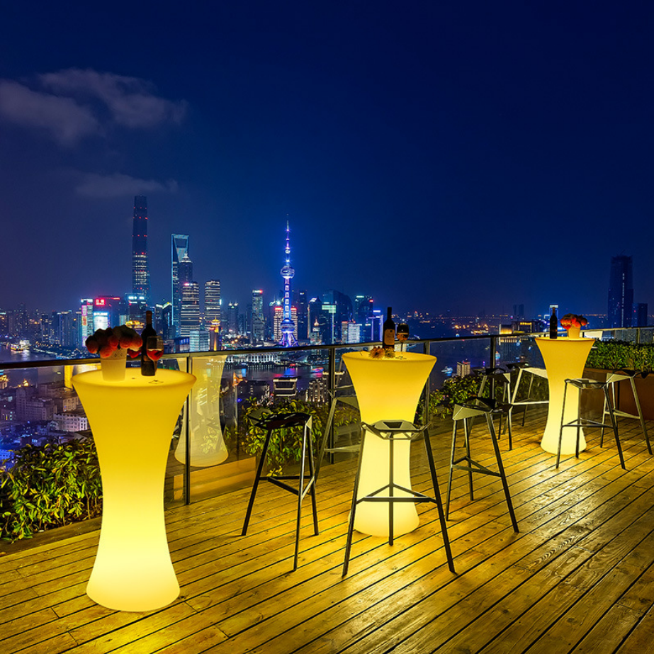 Commercial Furniture led night club table outdoor IP65 Waterproof