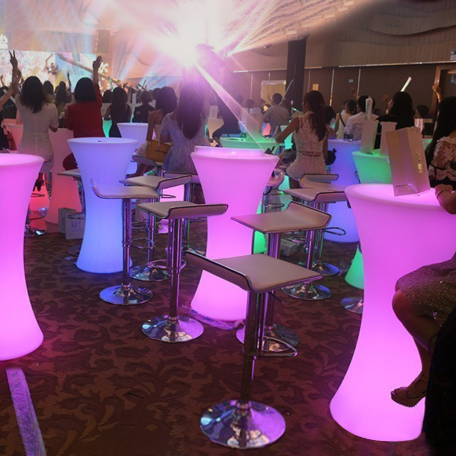 Commercial Furniture led night club table outdoor IP65 Waterproof