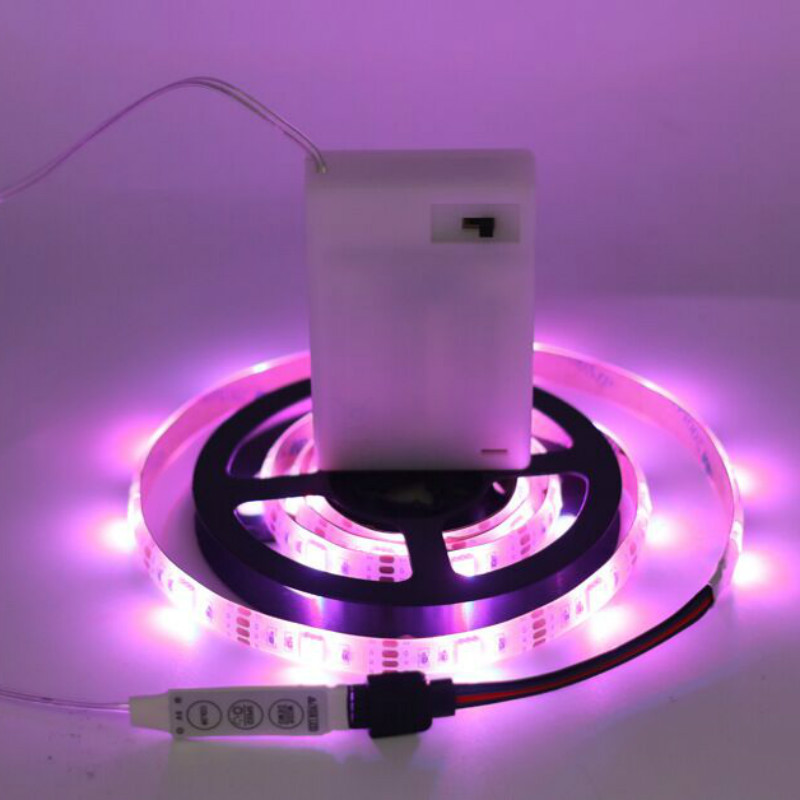 LED Light Strip Battery Operated Tape Flexible Lighting with Remote Color Changing