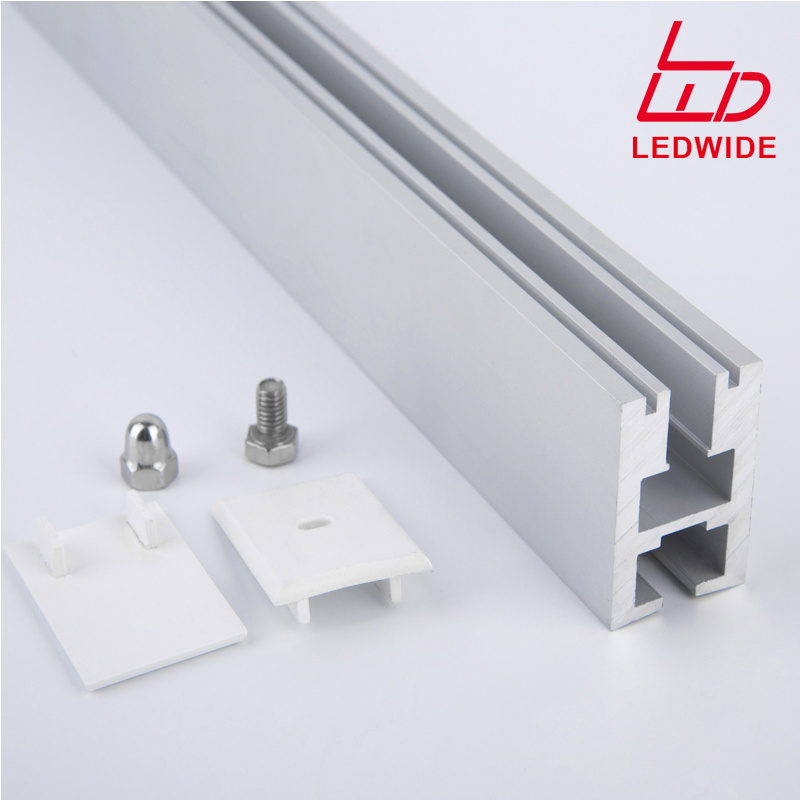 aluminum led edge lit profile for glass led strip