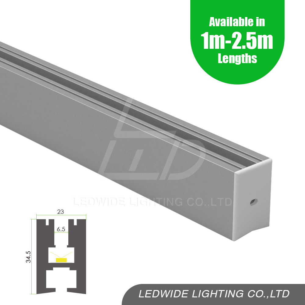 aluminum led edge lit profile for glass led strip