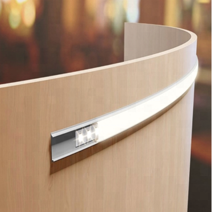 Bend and curved slim led surface channel for flexible 16mm strip