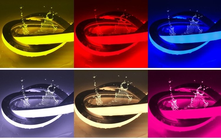 Swimming Pool IP68 Led Neon Flex 24v Pink Purple Color Light