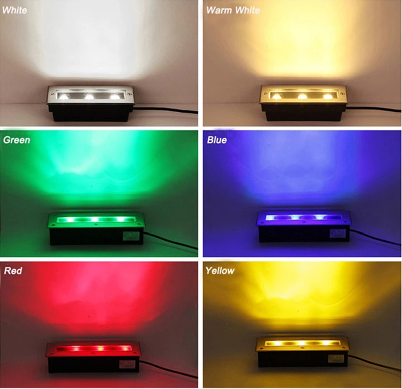 IP66 Waterproof Garden step Lights outdoor LED lights Stairs Buried Underground Recessed Yard Wall Washer AC85-265V