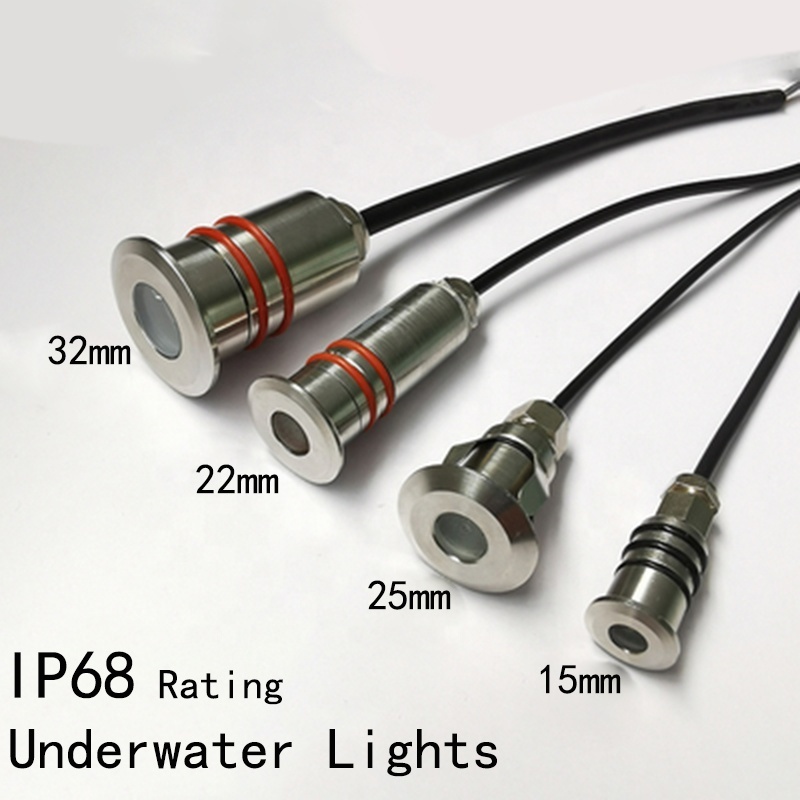 SS304 Stainless Steel Swimming Pool Light IP68 Waterproof DC12V 0.2W single Color LED Underwater light waterfall Lamp