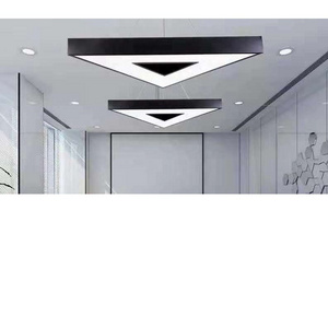 Modern Triangle LED Hanging Ceiling Pendant Lights with Remote Control for Nordic Restaurant and Home Office Shop Chandelier