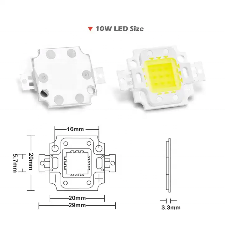 High Brightness White 10W-50W-100W COB LED Chip for High Bay Light