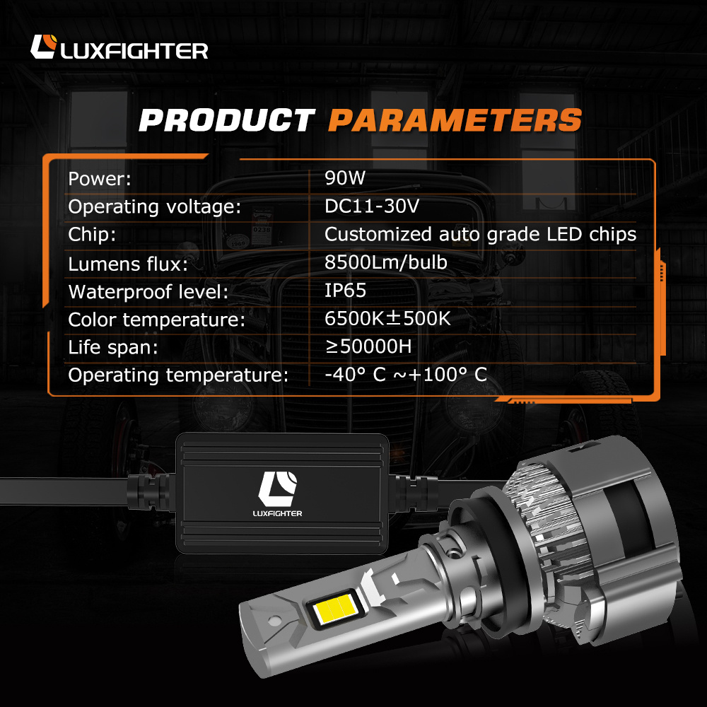 LUXFIGHTER R19 180W car led light H11 H7 9005 9006 9012 Super Bright LED Headlight Bulbs High Low beam fog lights Car Accessory