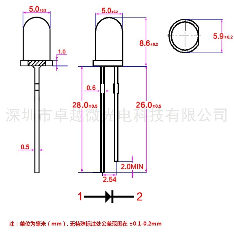 Manufacturers spot led light-emitting diode F5 round head green hair green 5mm bead LED lamp