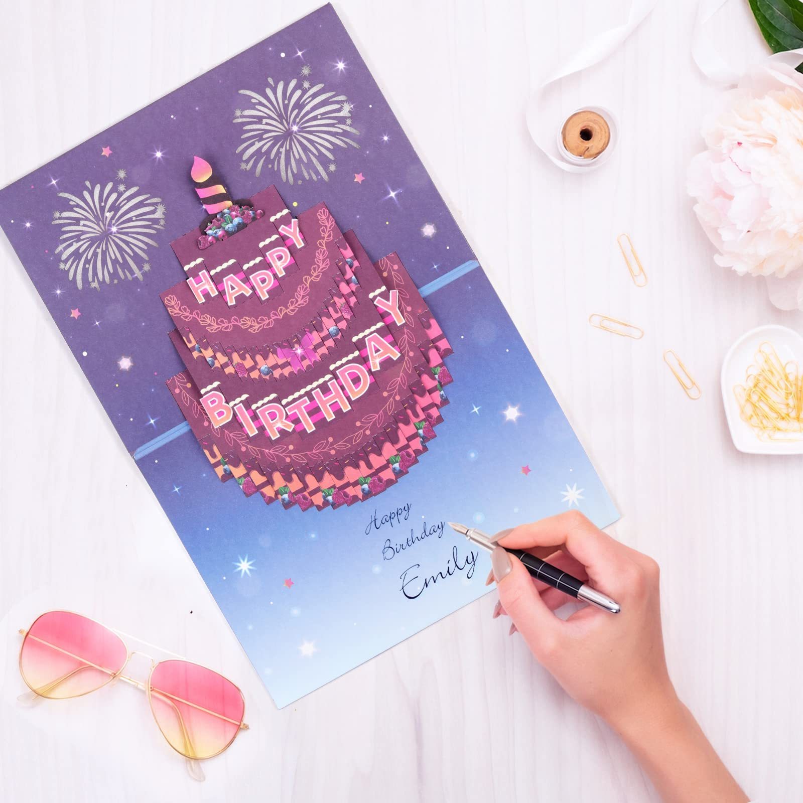 Birthday Cards Light and Music Birthday Cake Happy Birthday Gift Greting cards