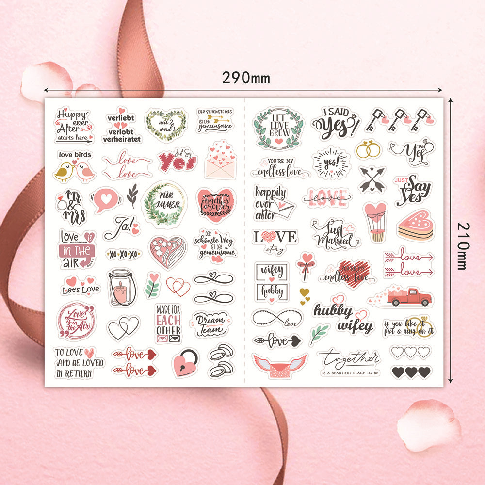 German Wedding stickers 266 flash planning stickers Blessing Invitation wedding planning stickers pack