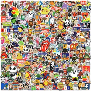 Cool 100pcs Skateboard Stickers Water-Resistant Vinyl PET Material for Water Bottles Laptops Guitars Pets Teens and Adults