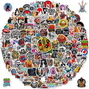 200 rock music series stickers Hip hop rock music headphone stationery suitcase mobile phone sticker