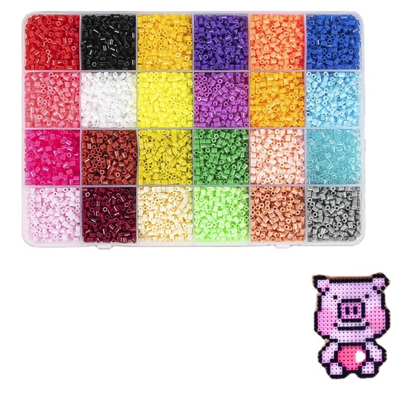 Wholesale 24 color hama beads artkal 2.6mm perler beads bulk for kids DIY craft toy iron beads trend products