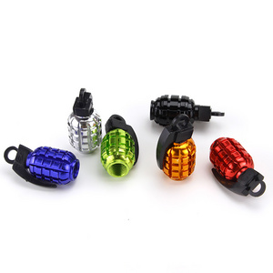 Personalise Grenade Valve Cap Bike Tires Air Cap Mountain Bike Tires Aluminum Alloy Valve Air Cap