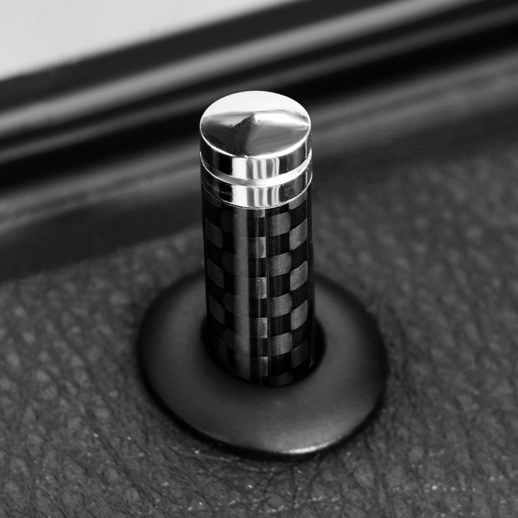 Carbon Fiber Door Lock Pin Car Van Truck Auto Interior Door Lock Knobs Pull Pins